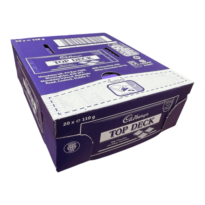 Cadbury's Top Deck Chocolate Bar LIMITED EDITION BULK RETAIL BOX 20X110g