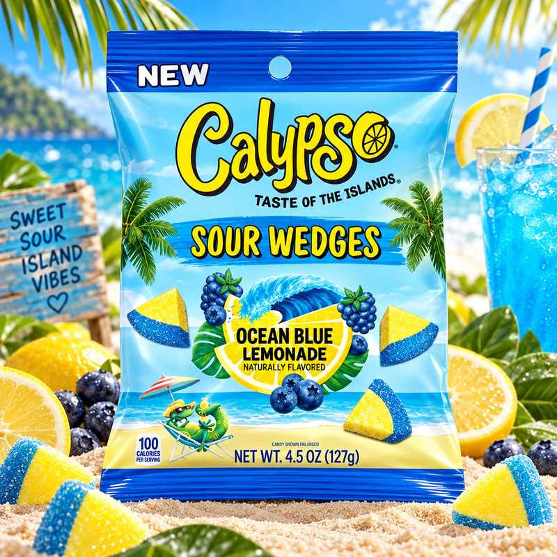Calypso Sour Wedges Ocean Blue Lemonade (USA) 127g
