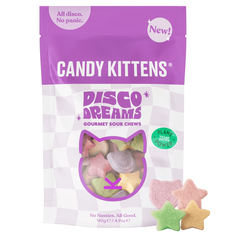 CANDY KITTENS DISCO DREAMS Vegan Gourmet Sour Chews 140g