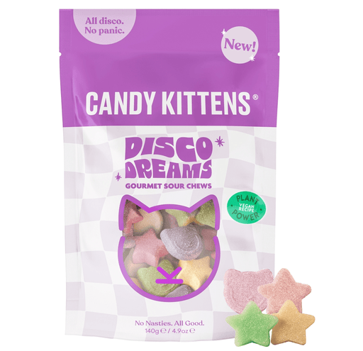 CANDY KITTENS DISCO DREAMS Vegan Gourmet Sour Chews 140g