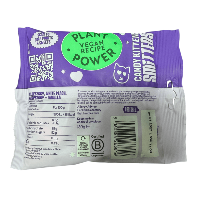 Candy Kittens Smittens Blueberry Edit Vegan Gourmet Sweets 130g