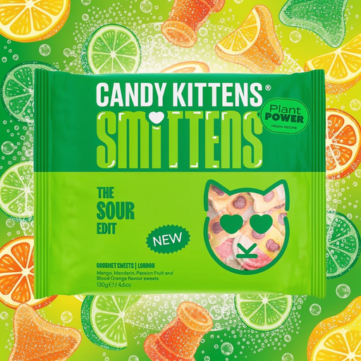 Candy Kittens Smittens Sour Edit Vegan Gourmet Sweets 130g