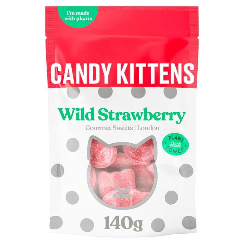 CANDY KITTENS Wild Strawberry Vegan Gourmet Sweets 140g