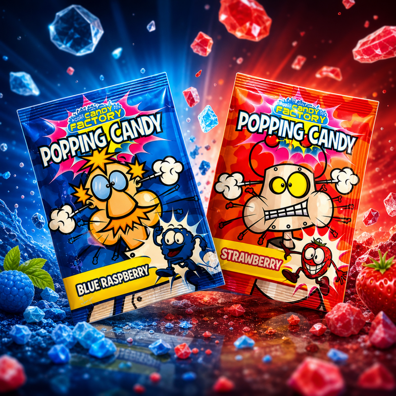 CCF Popping Candy Strawberry & Raspberry 2 Pack