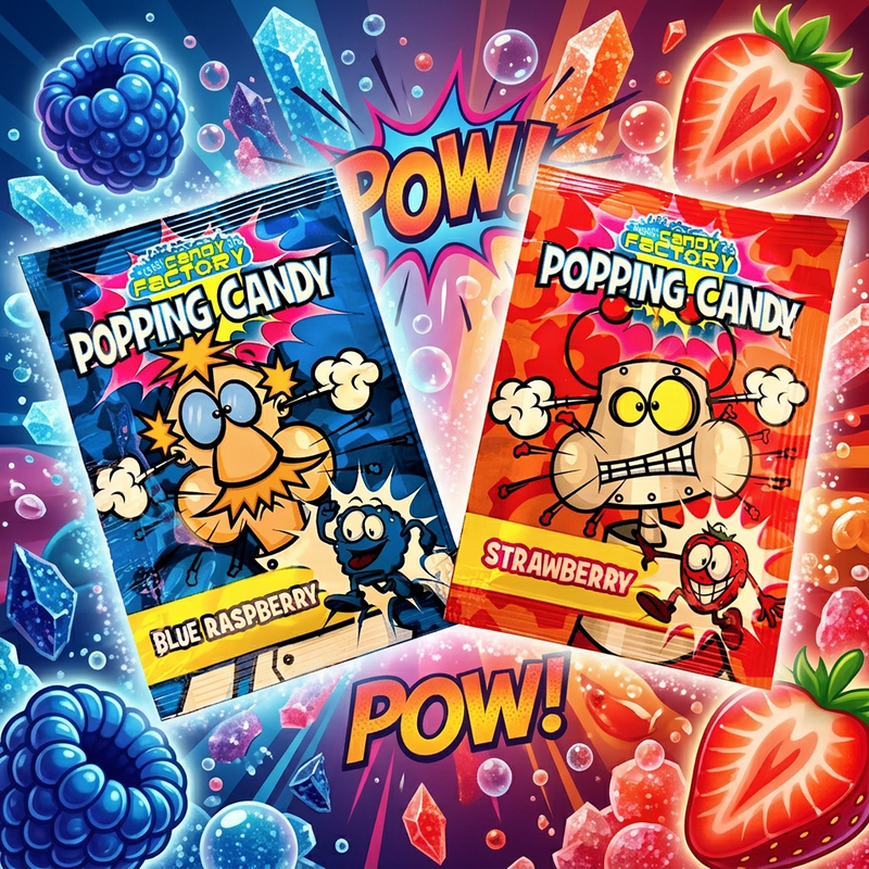 CCF Popping Candy Strawberry & Raspberry 2 Pack