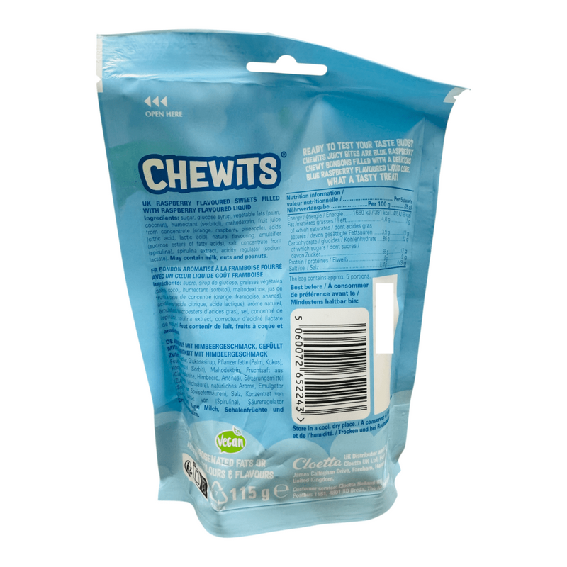Chewits Blue Raspberry Juicy Bites 115g