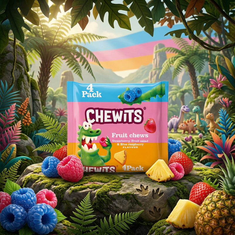 Chewits Mixed Fruits Flavour Fruit Chews 4 Pack (4x30g)