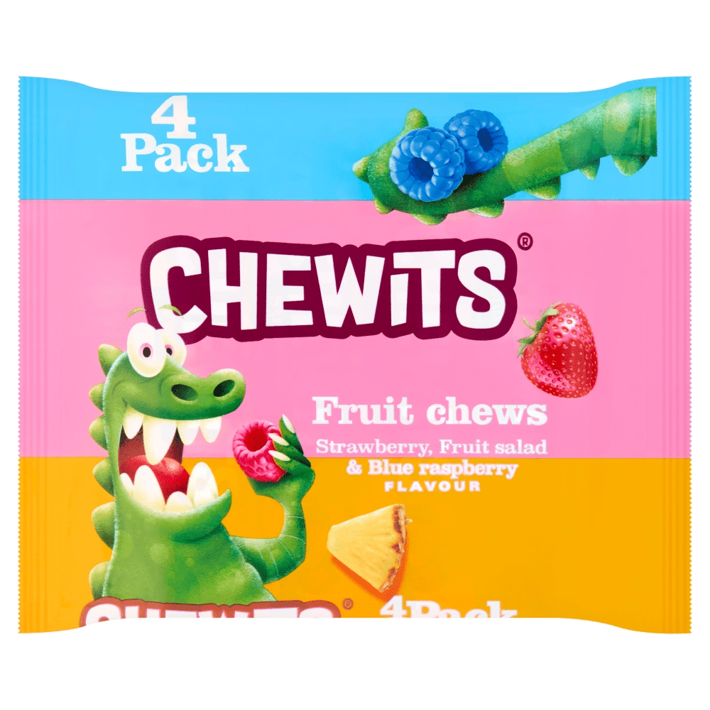 Chewits Mixed Fruits Flavour Fruit Chews 4 Pack (4x30g) — Happy Candy ...
