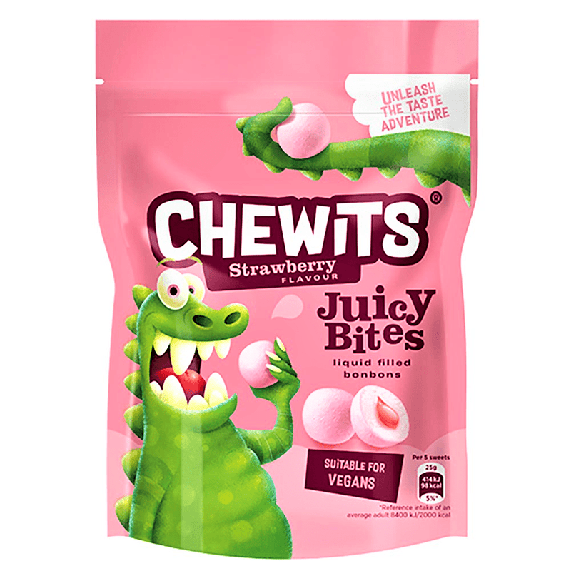 Chewits Strawberry Juicy Bites 115g - Happy Candy UK LTD