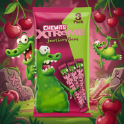 Chewits XTREME Extremely Sour Cherry Chews Multipack (3x34g)