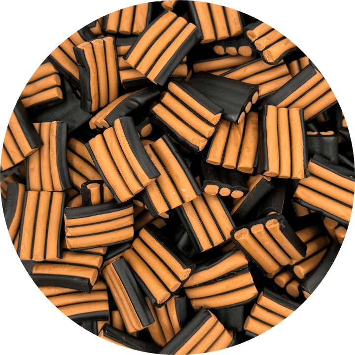 Chocolate Fondant Stripe Liquorice - Happy Candy UK LTD