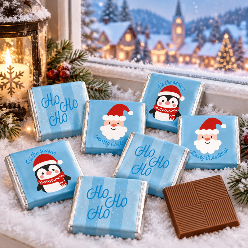 Christmas Themed Milk Chocolate Neapolitans 8 Pack 40g