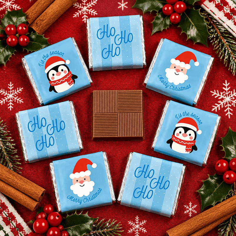Christmas Themed Milk Chocolate Neapolitans 8 Pack 40g