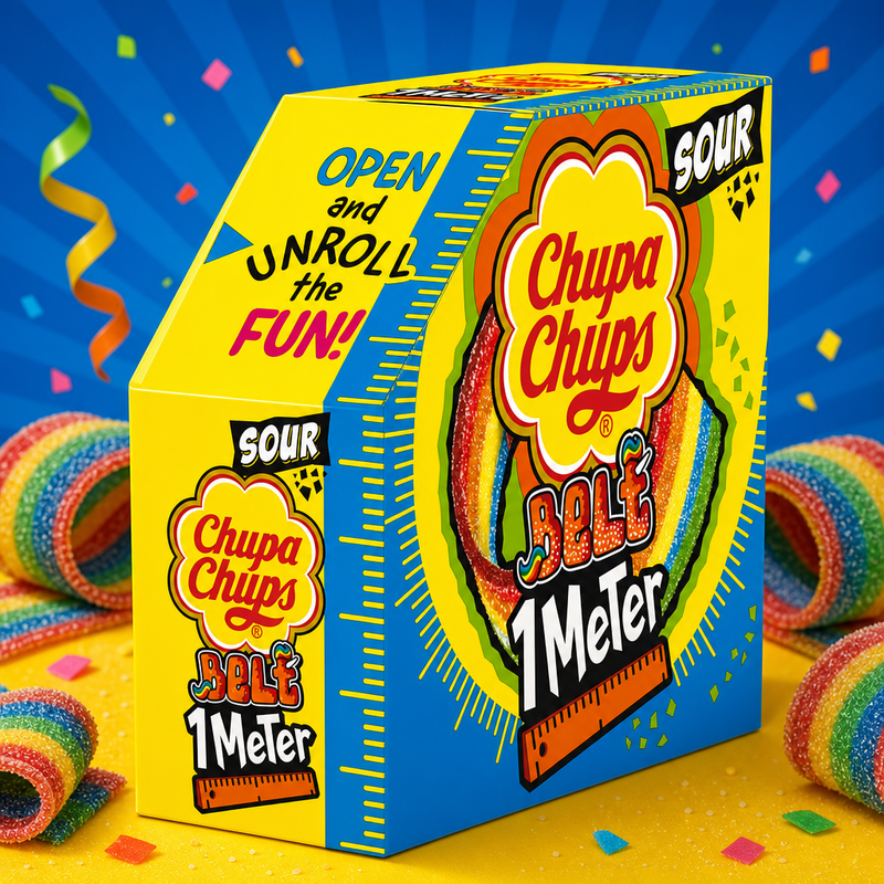 Chupa Chups 1 Metre Sour Belt 55g