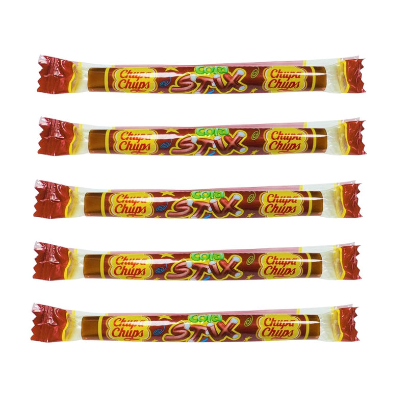 Chupa Chups Cola Liquorice Sticks 5 Pack (5x10g) Stix - Happy Candy UK LTD