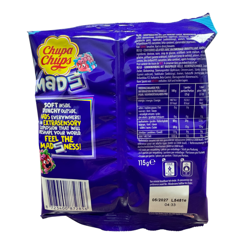 Chupa Chups MADS Berries Share Bag (IMPORT) 115g