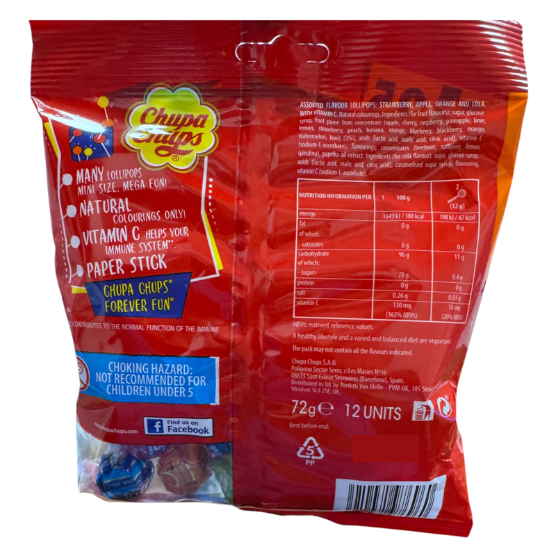 Chupa Chups Minis 12 Pack Bag 72g