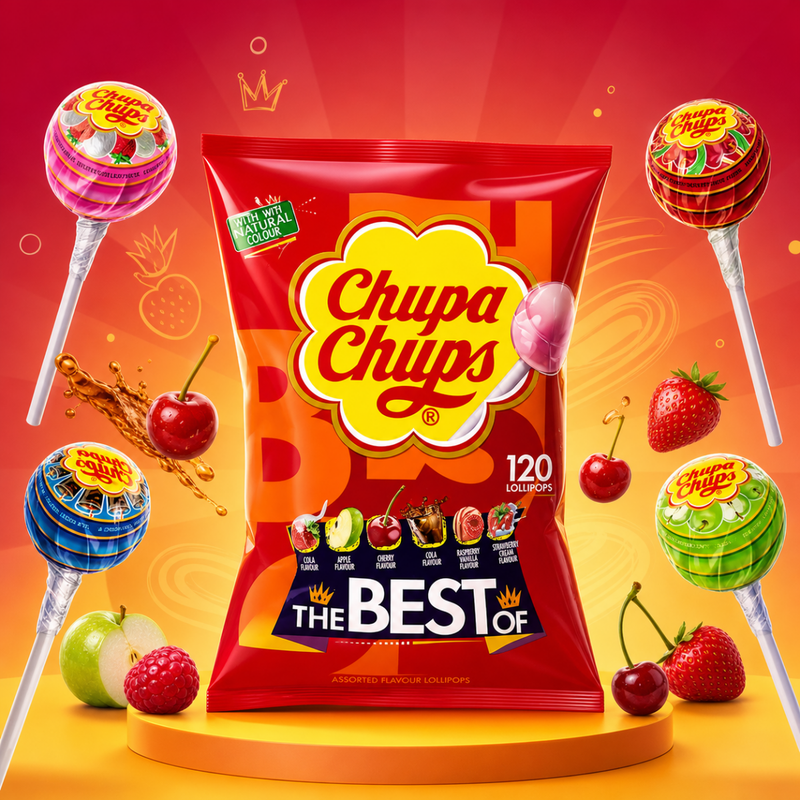 Chupa Chups The Best Of Lollipops 120 Piece 1440g