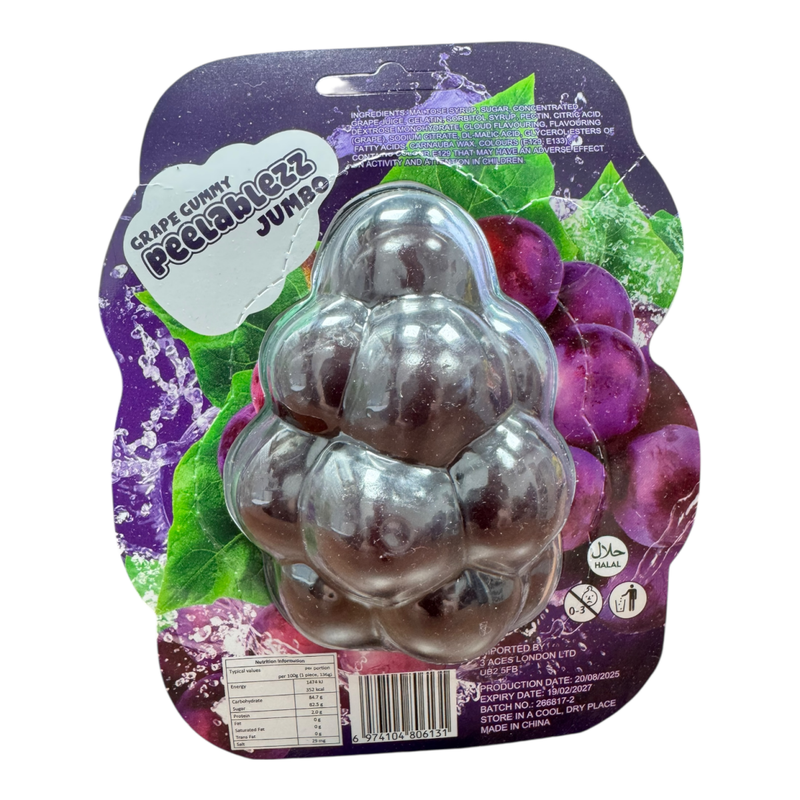 Crazy Jo Peelablezz Jumbo Grape Gummy 136g