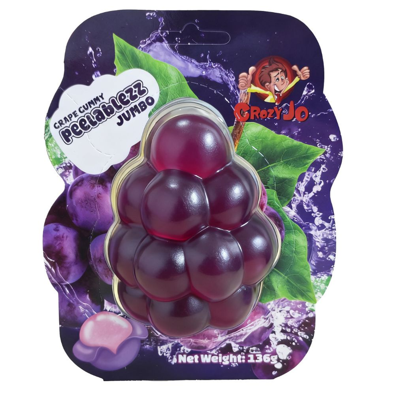 Crazy Jo Peelablezz Jumbo Grape Gummy 136g