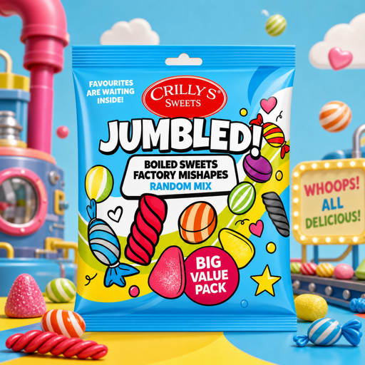 Crilly’s Jumbled Boiled Sweets Factory Mishapes Bag 200g