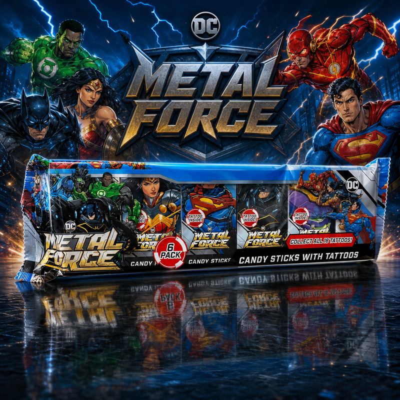 DC METAL FORCE Candy Sticks 6 Pack (6x12g) 72g