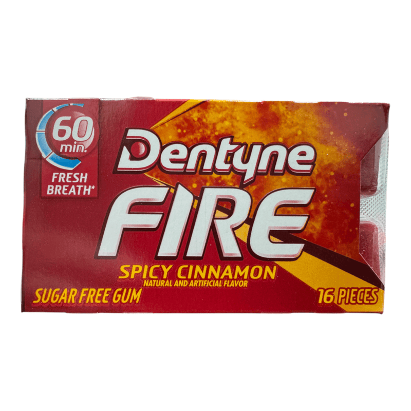 Dentyne FIRE SPICY CINNAMON 16 Piece Sugar Free Chewing Gum (USA) 24g