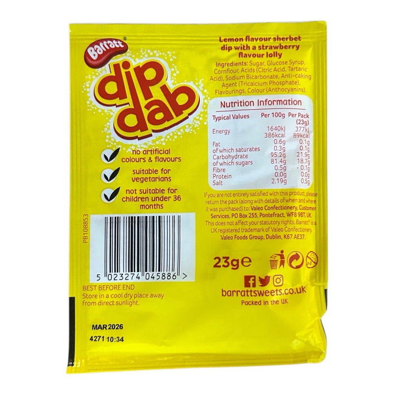 Dip Dab Sherbet & Lolly 23g - Happy Candy UK LTD