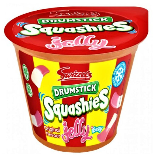 Drumsticks Squashies Original Raspberry & Milk Jelly Pot 125g - Happy Candy UK LTD