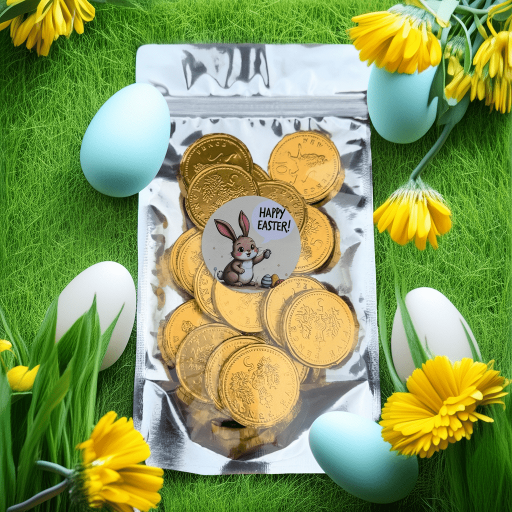 Easter Bunny Gold Milk Chocolate Coins 20 Pack — Happy Candy UK LTD