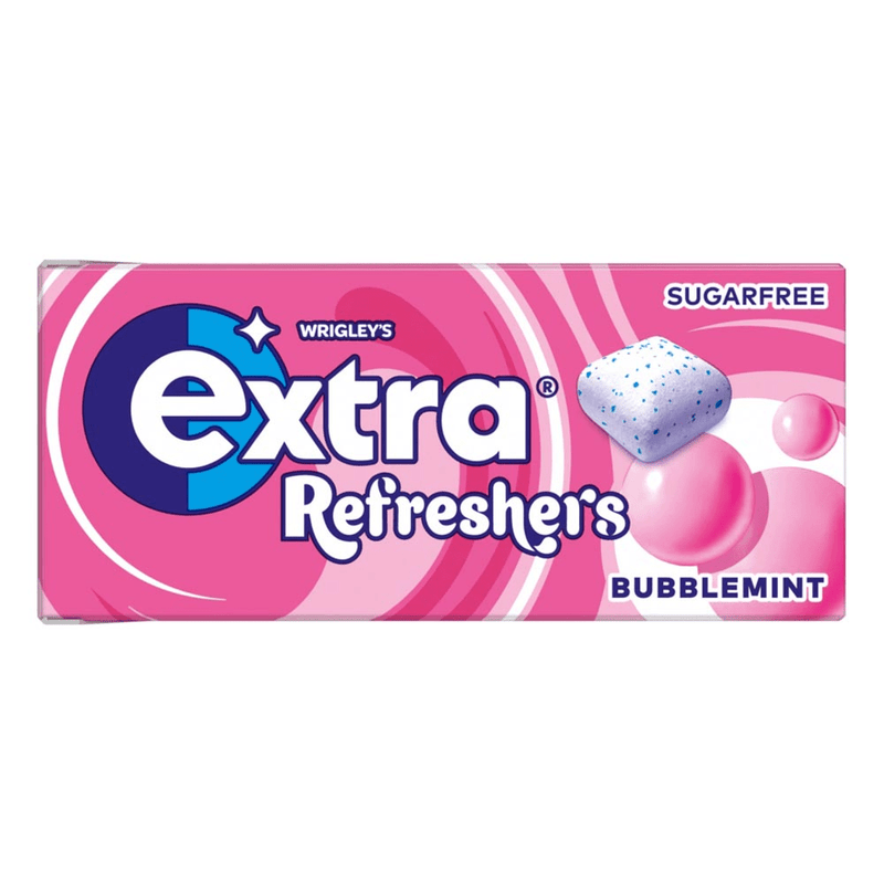 Extra Refreshers Bubblemint Sugarfree Chewing Gum Handy Box 7 Pieces - Happy Candy UK LTD