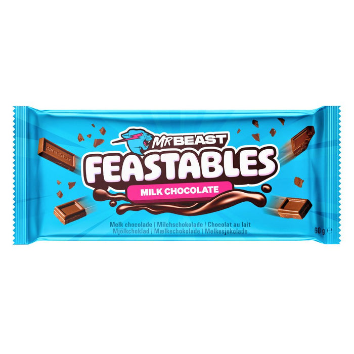 Feastables MrBeast Milk Chocolate Bar 60g - Happy Candy UK LTD