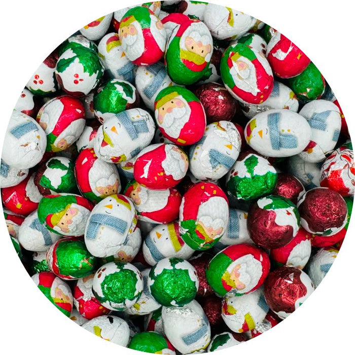 Festive CHRISTMAS Mix Foil Wrapped Chocolate Flavour - Happy Candy UK LTD