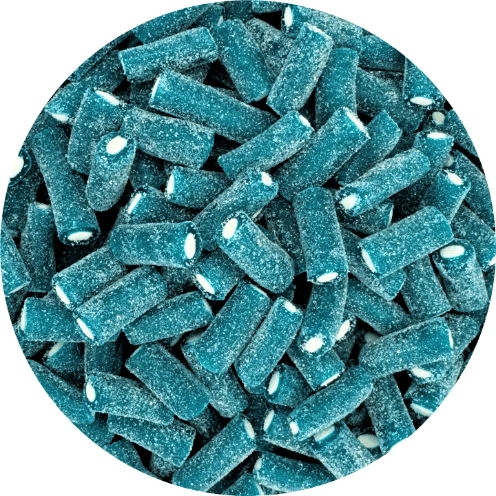 Fizzy Blue Raspberry Pencil Bites - Happy Candy UK LTD