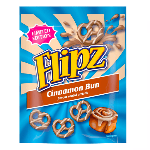 Flipz Cinnamon Bun Flavour Pretzel Snacks 90g