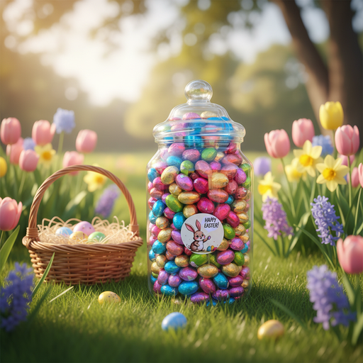 Foil Wrapped EASTER Mini Eggs Jar (500 Eggs 2.7kg)