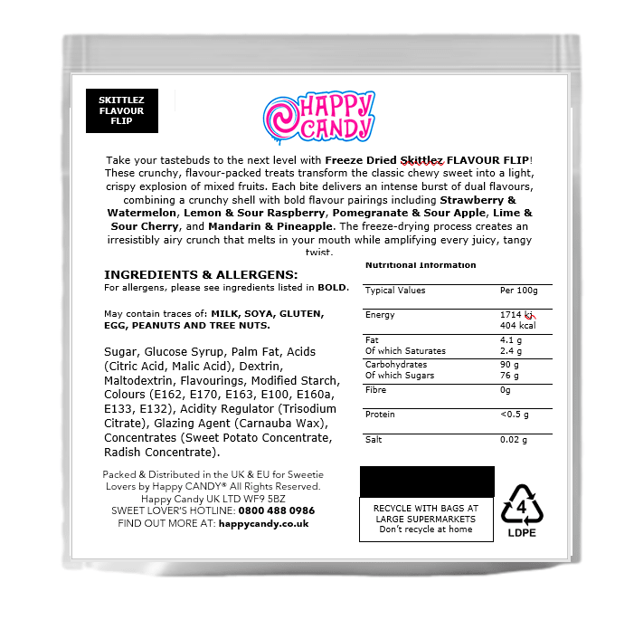 Freeze Dried Skittlez FLAVOUR FLIP 40 Piece Pouch