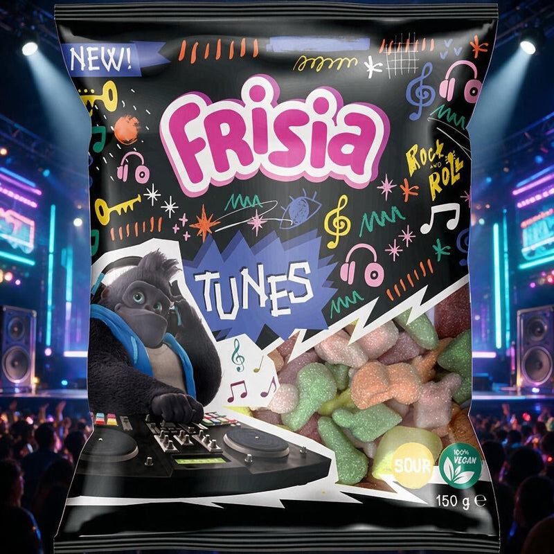Frisia Sour Tunes Vegan Gummy Candy Bag 150g