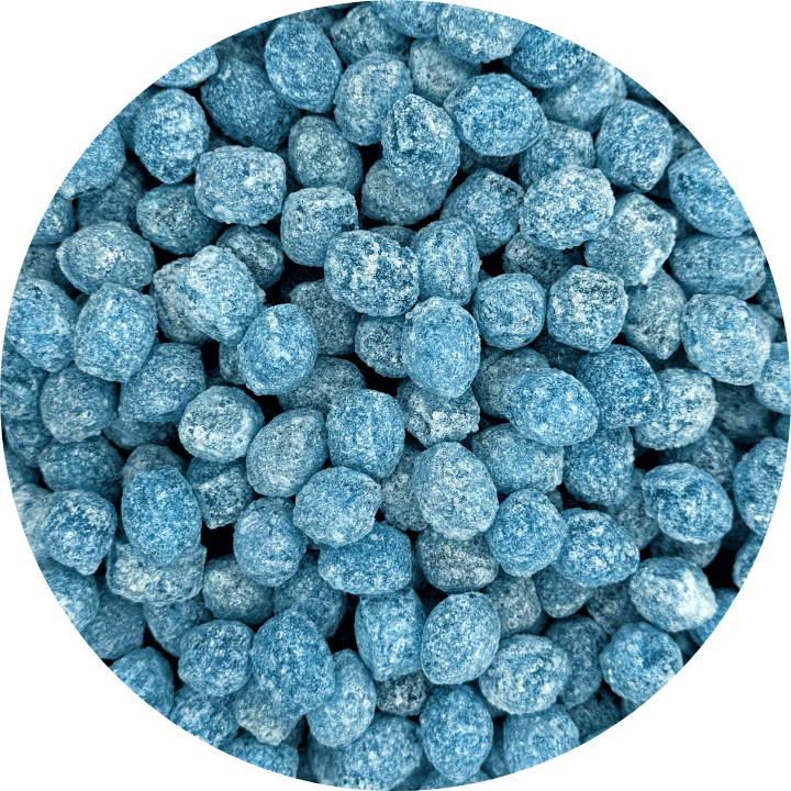 Blue Rasberry Happy Frostie Bites SOUR BLUE RASPBERRY Hard Candy (Chewy Centre) — Happy ...