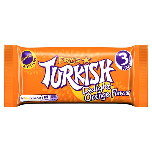 Fry's Limited Edition Turkish Delight Orange Flavour 3 Pack 153g - Happy Candy UK LTD