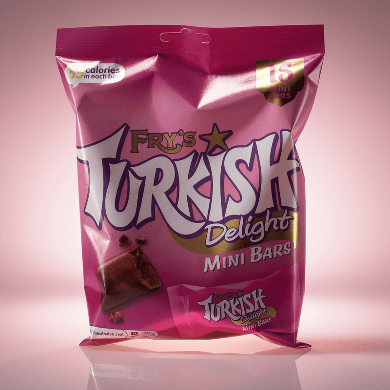 Fry's Turkish Delight Mini Bars Chocolate 15 Pack Multipack 225g