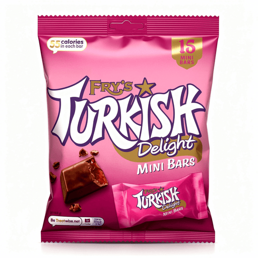 Fry's Turkish Delight Mini Bars Chocolate 15 Pack Multipack 225g