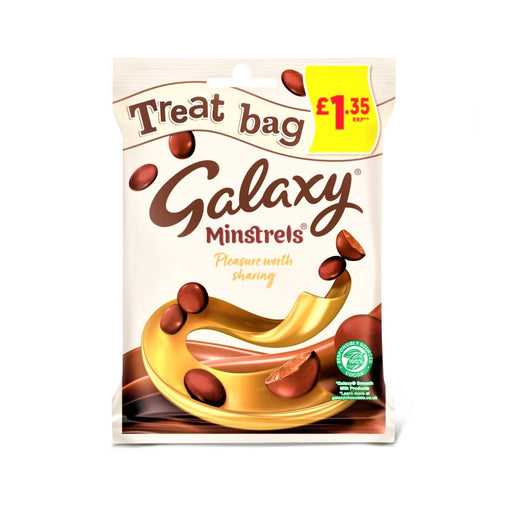 Galaxy Minstrels Chocolate Treat Bags 80g - Happy Candy UK LTD