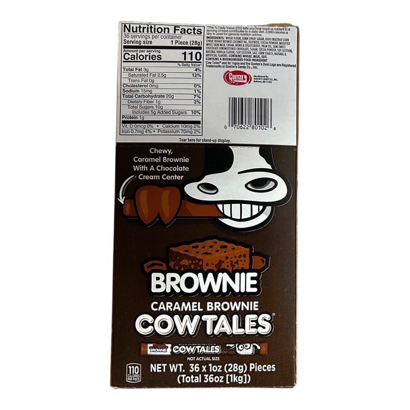 Goetze's Caramel Brownie Cow Tales (USA) 28g - Happy Candy UK LTD