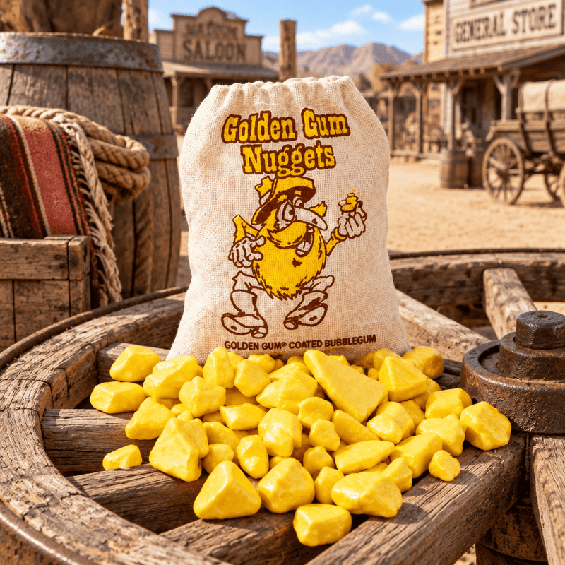 Golden Gum Nuggets Tutti Frutti Bubblegum Bag 28g