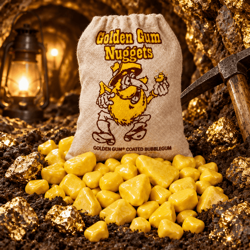 Golden Gum Nuggets Tutti Frutti Bubblegum Bag 28g