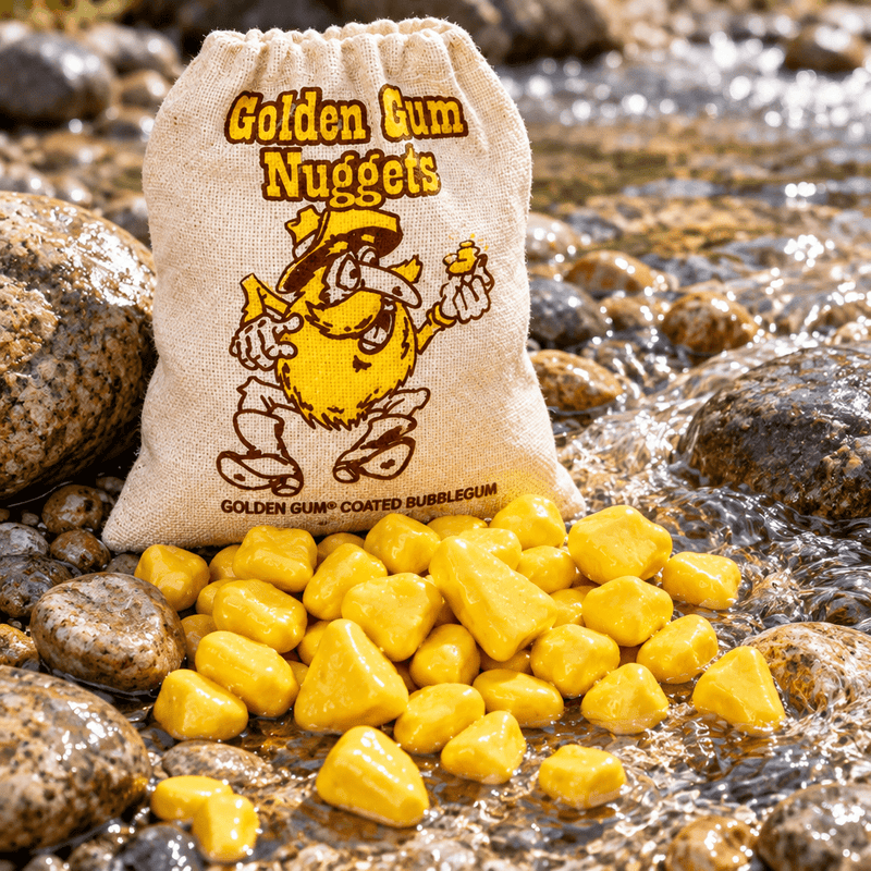Golden Gum Nuggets Tutti Frutti Bubblegum Bag 28g