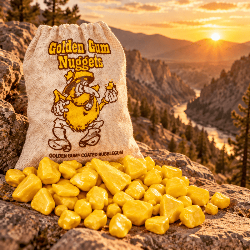Golden Gum Nuggets Tutti Frutti Bubblegum Bag 28g