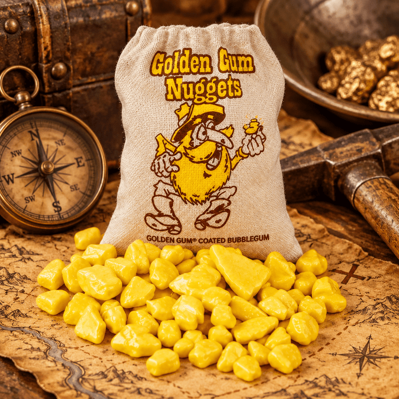 Golden Gum Nuggets Tutti Frutti Bubblegum Bag 28g