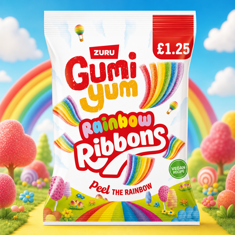 Gumi Yum Rainbow Ribbons Candy Bag 120g